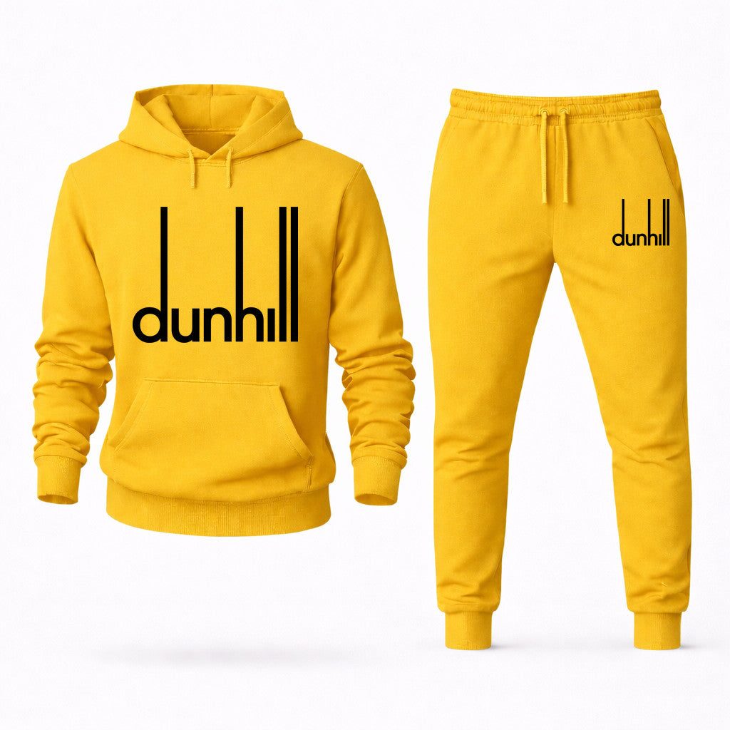 Dunhill Black Hoodie and Joggers Set - Yellow