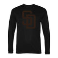 Men's San Diego Padres Polyester Long Sleeve T-Shirt - Black