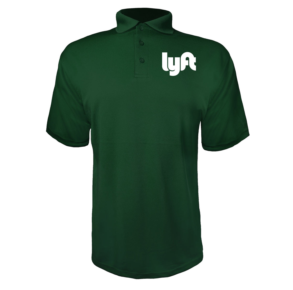 Lyft White men's polyester polo in Green