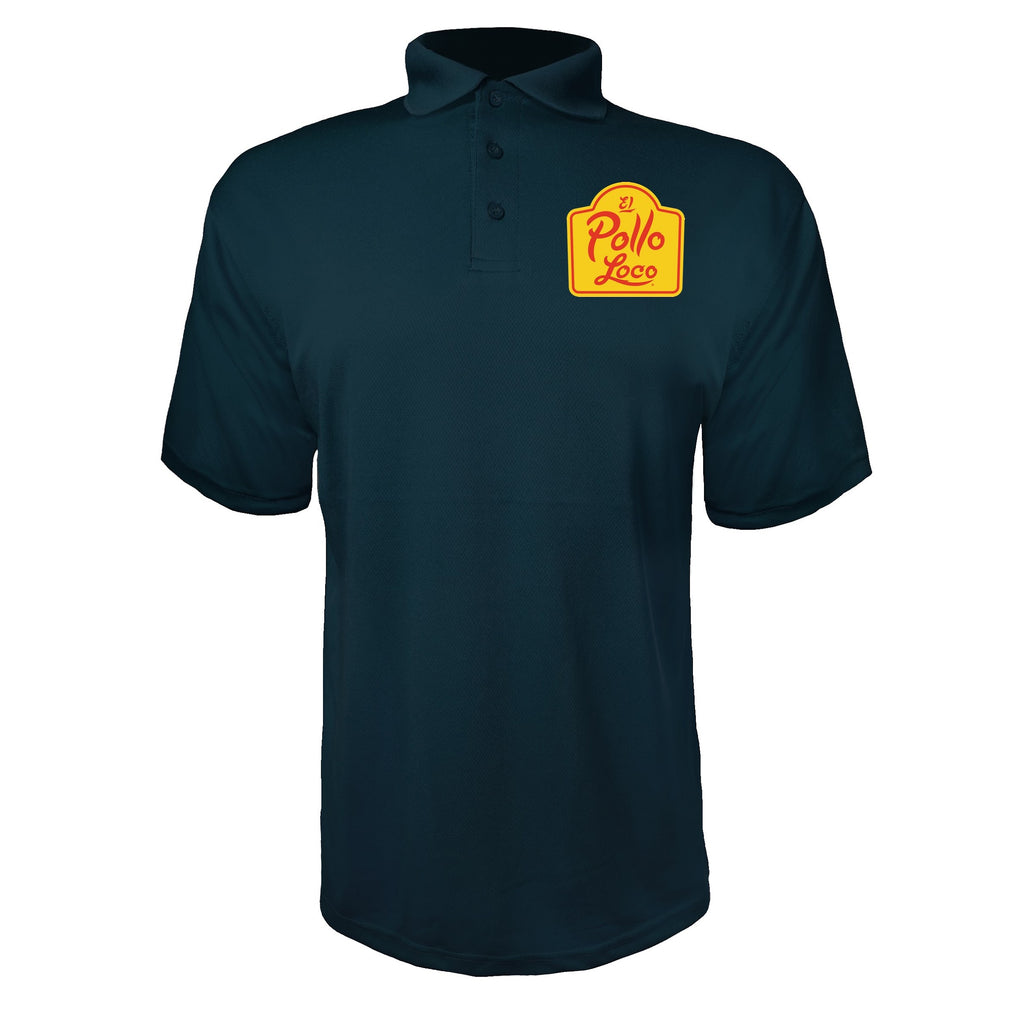 El Pollo Loco men's polyester polo in Navy