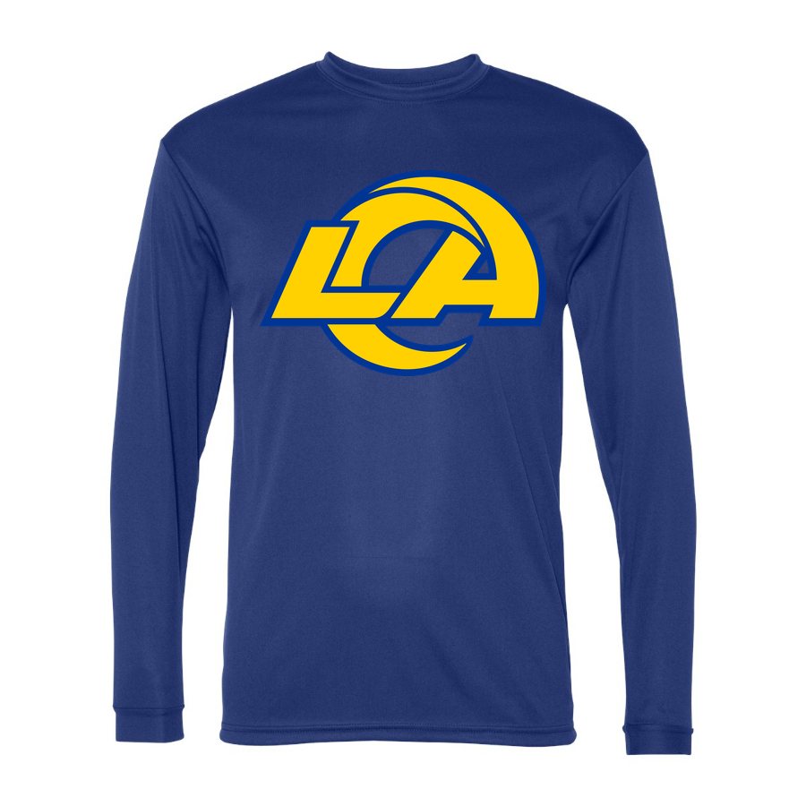 Men's Los Angeles Rams Polyester Long Sleeve T-Shirt - Royal Blue