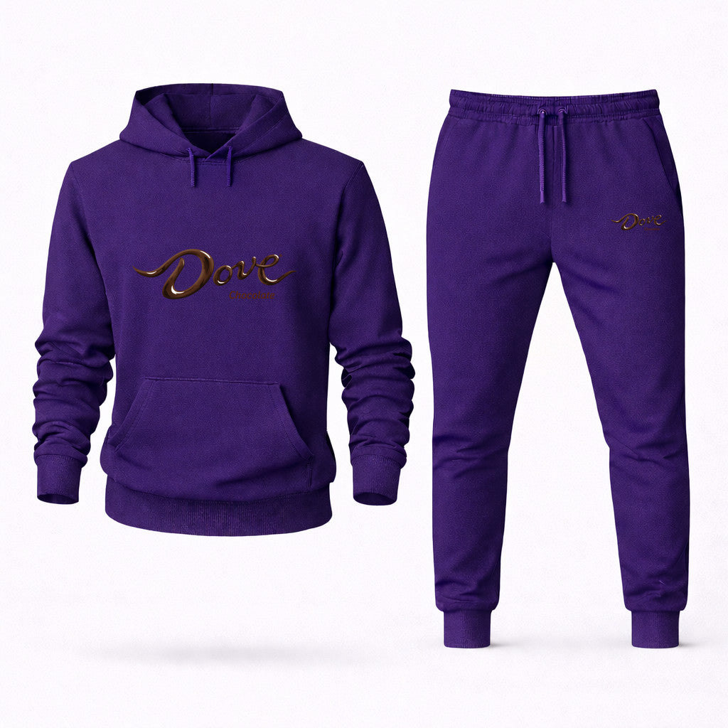 Dove Chocolate Hoodie and Joggers Set - Purple