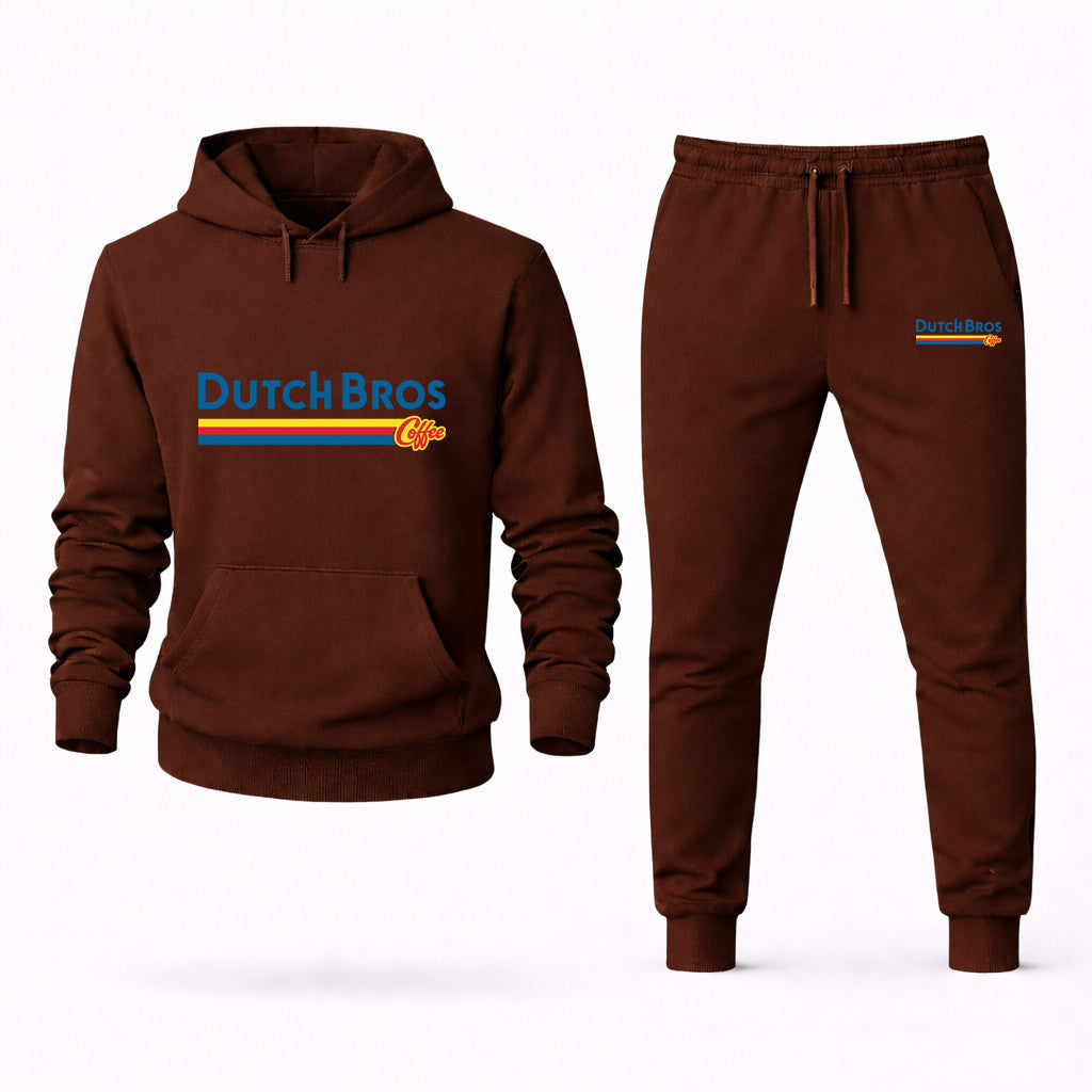 Dutch Bros Coffee Hoodie and Joggers Set - Brown