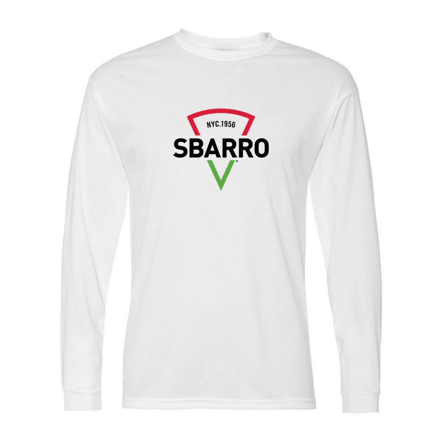 Men's Sbarro Polyester Long Sleeve T-Shirt - White