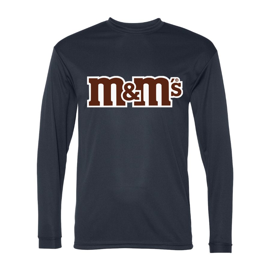 Men's M&M's Polyester Long Sleeve T-Shirt - Navy
