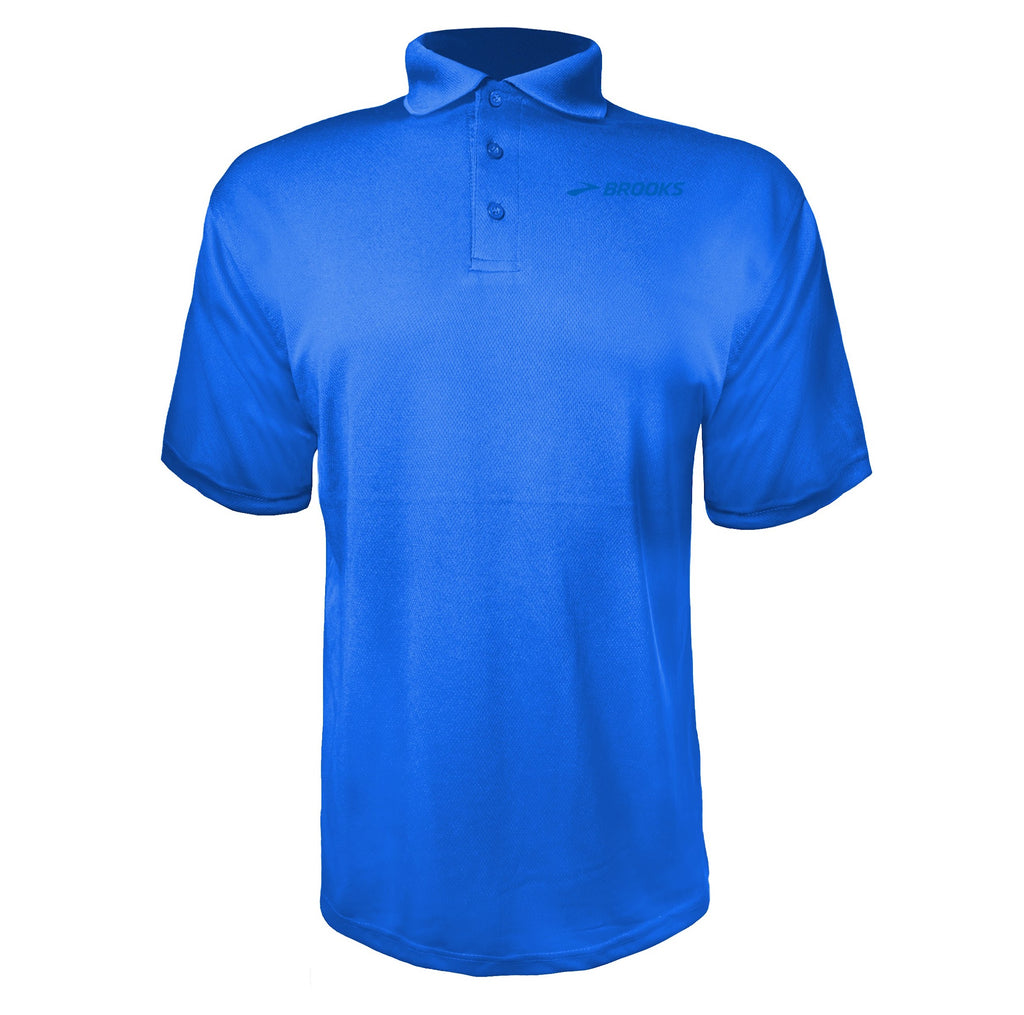 Brooks men's polyester polo in Blue