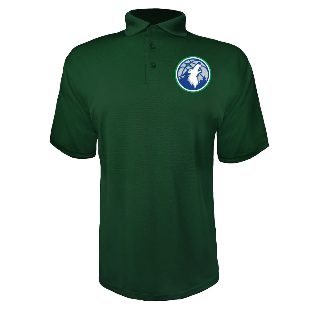 Minnesota Timberwolves Green polyester polo