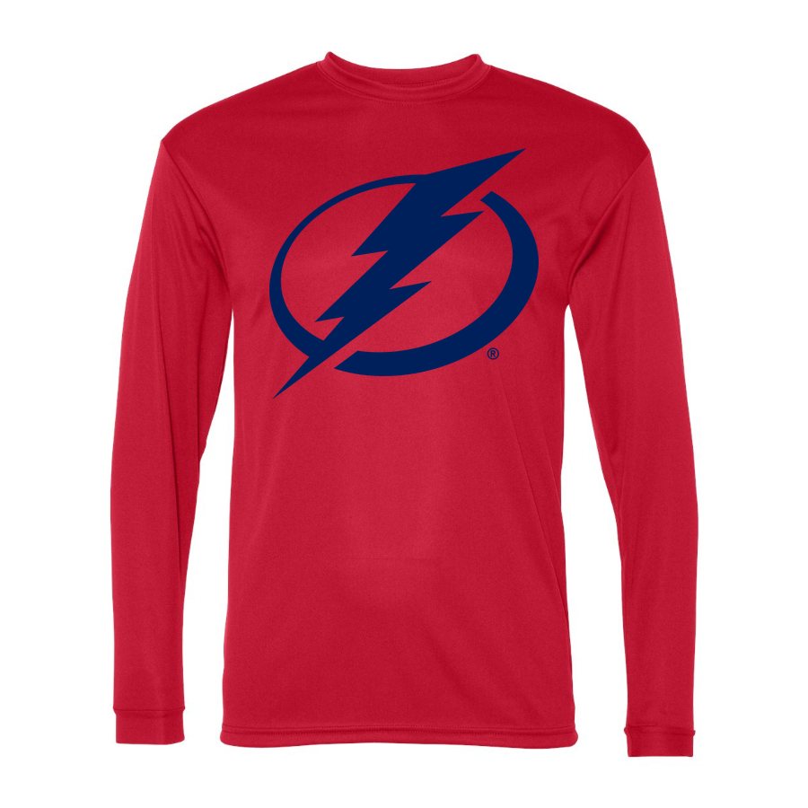 Men's Tampa Bay Lightning Polyester Long Sleeve T-Shirt - Red
