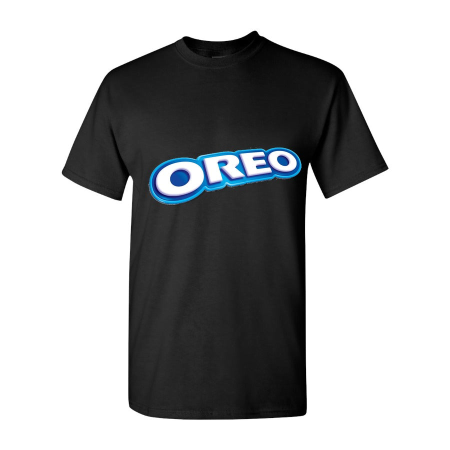 Men's Oreo Logo food Cotton T-Shirt - Black