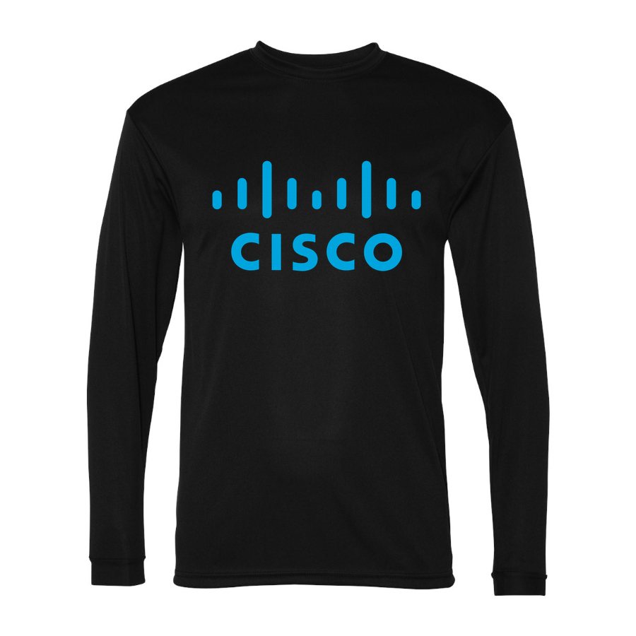 Men's Cisco Polyester Long Sleeve T-Shirt - Black