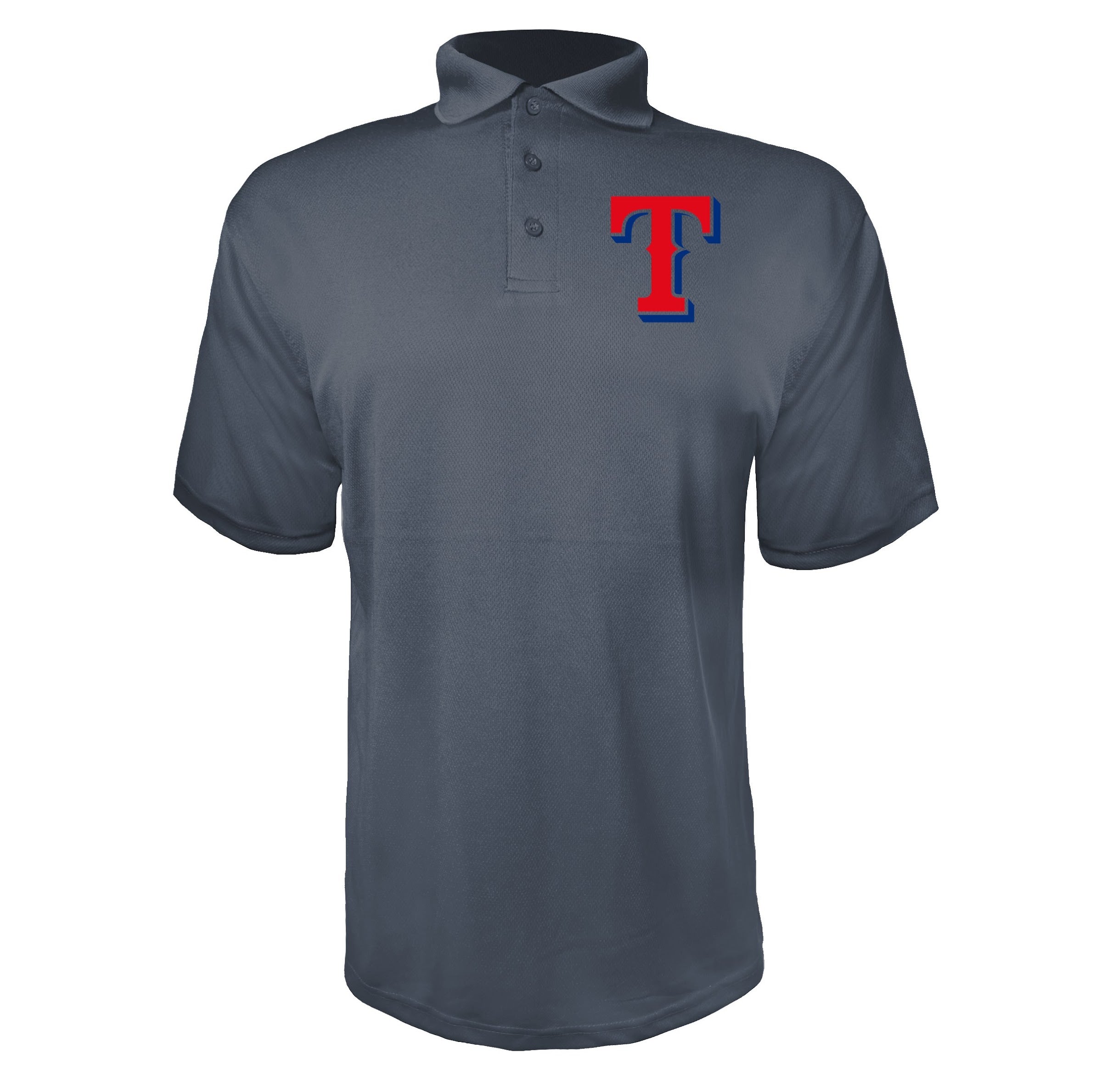Texas Rangers Charcoal polyester polo