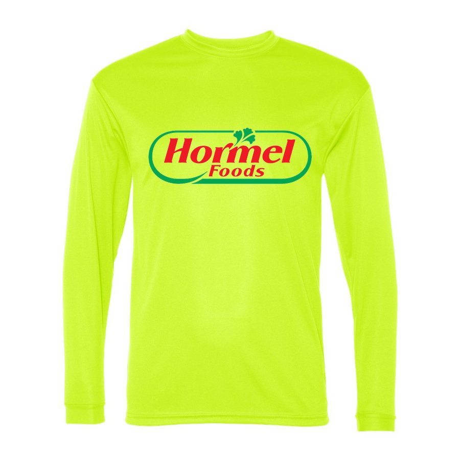 Men's Hormel food Polyester Long Sleeve T-Shirt - Safety Yellow