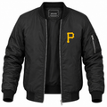 Men's Pittsburgh Pirates Lightweight Bomber Jacket - Black