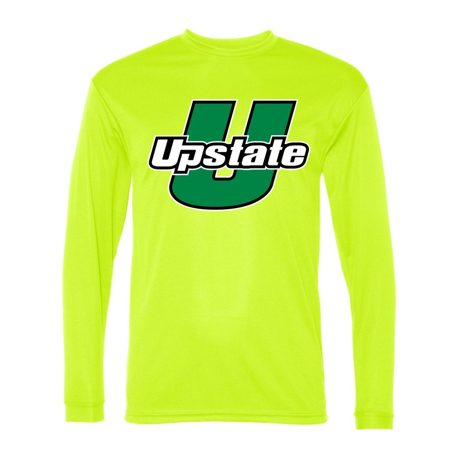 Men's USC Upstate Spartans Polyester Long Sleeve T-Shirt - Safety Yellow