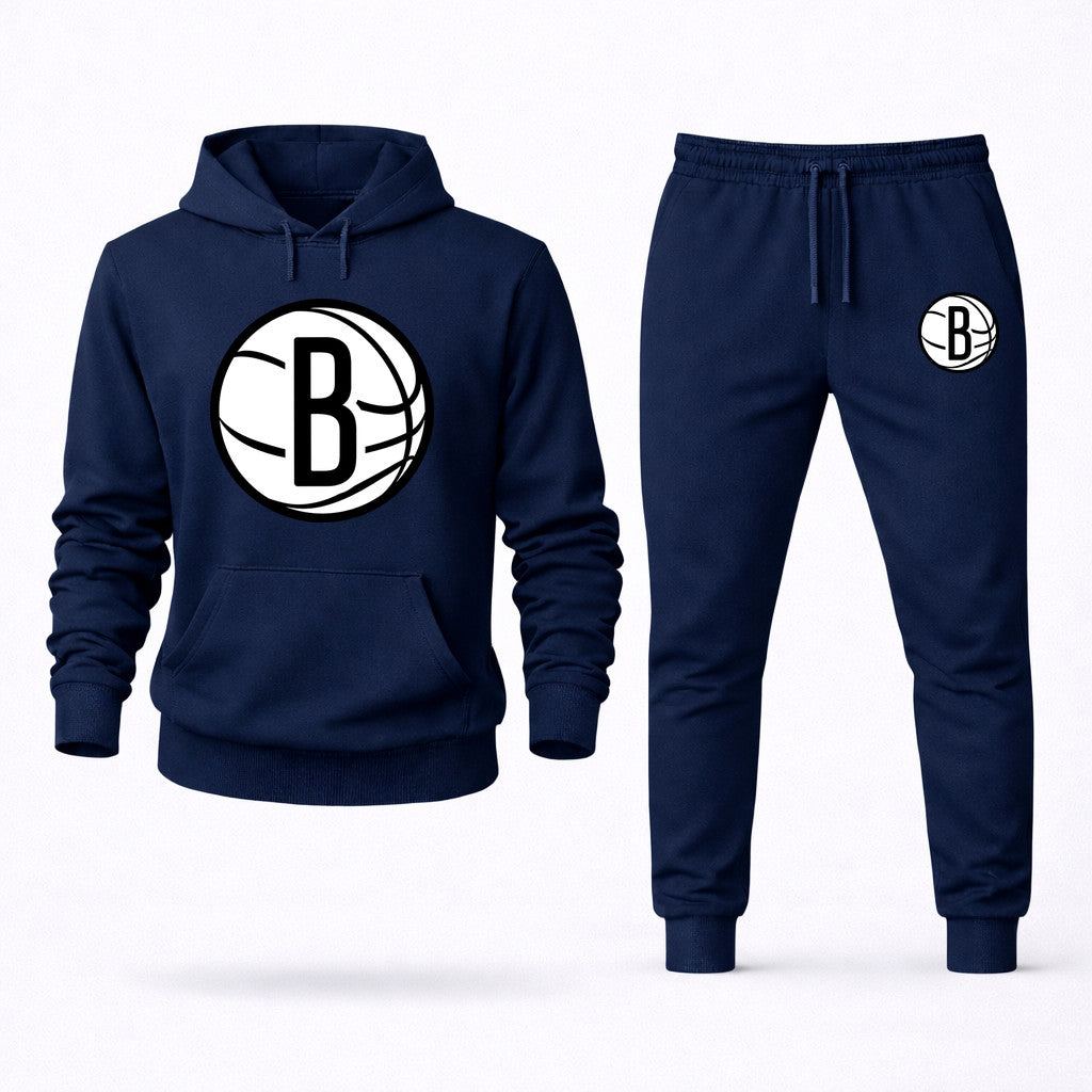 Brooklyn Nets Hoodie and Joggers Set - Navy
