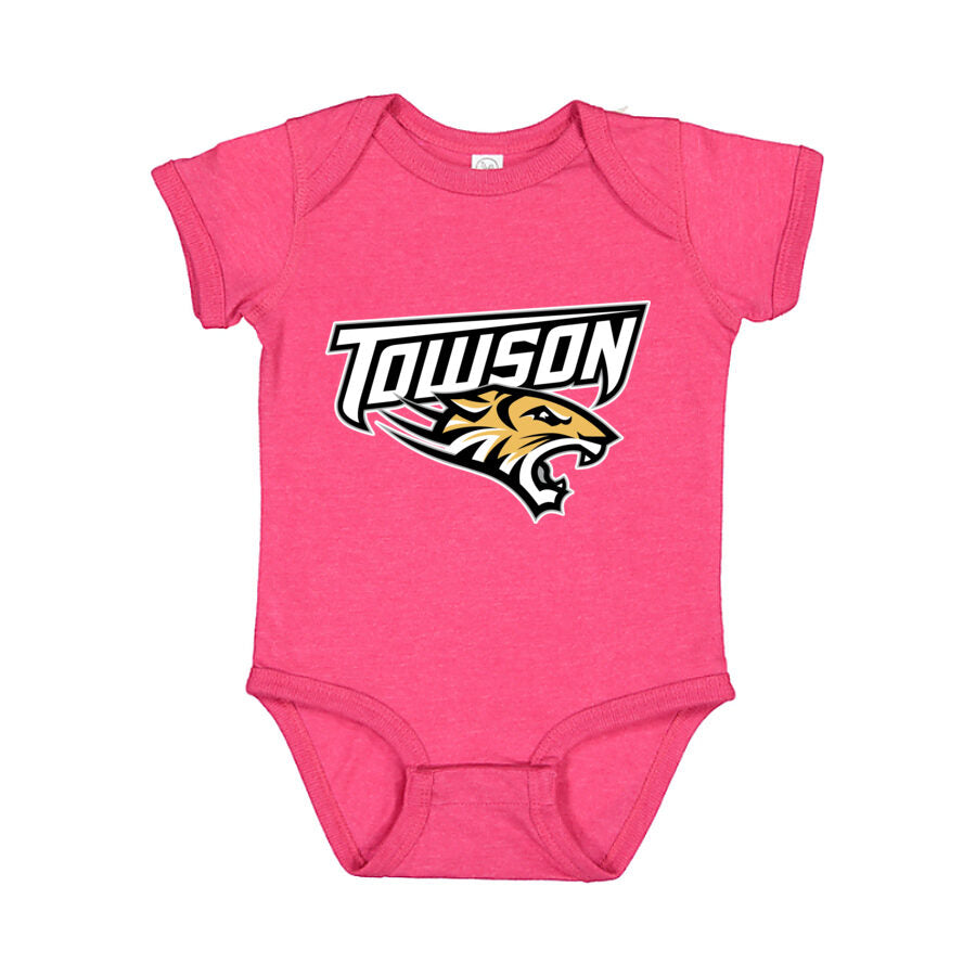 Towson Tigers Baby Romper Onesie - Pink