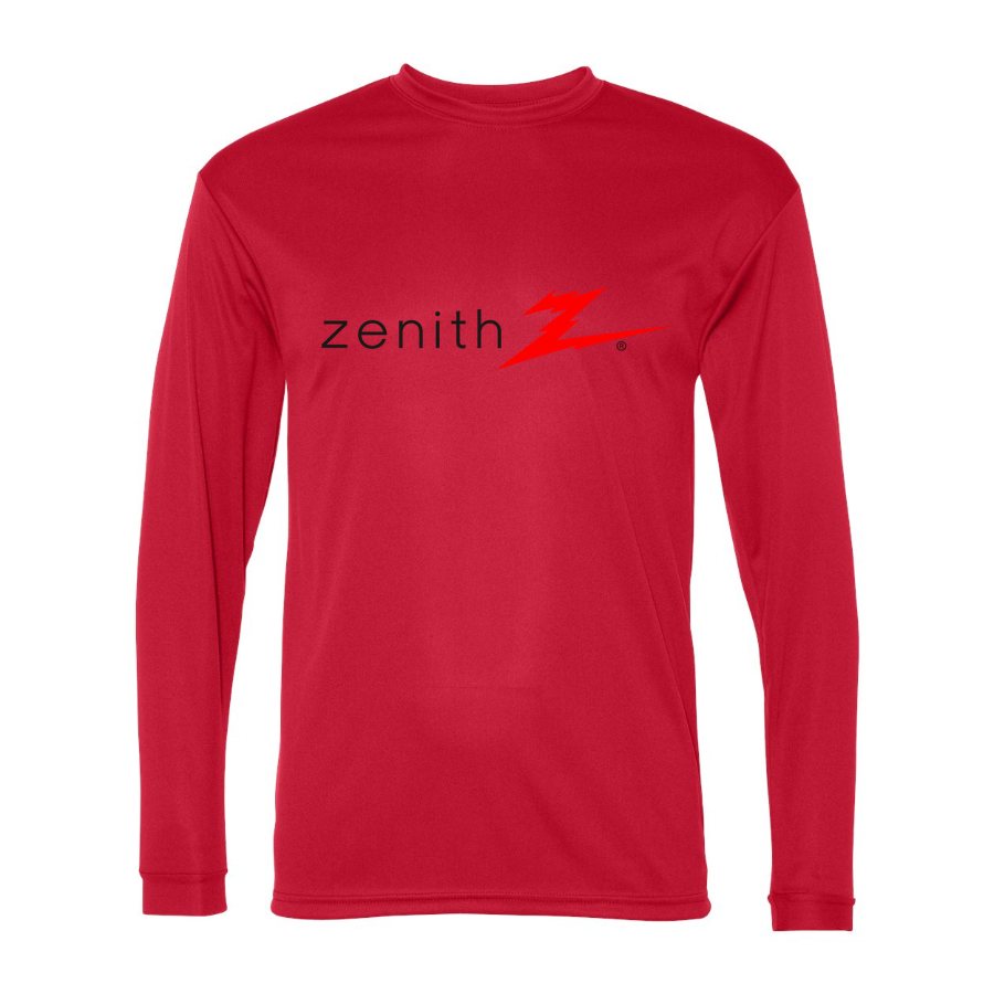 Men's Zenith Polyester Long Sleeve T-Shirt - Red