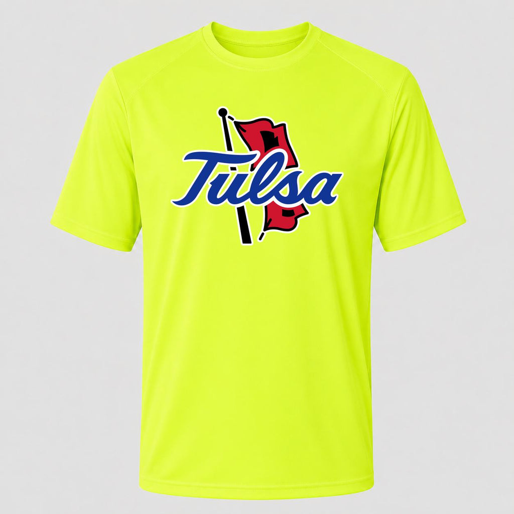 Men's Tulsa Golden Hurricane Performance T-Shirt - Safety Green
