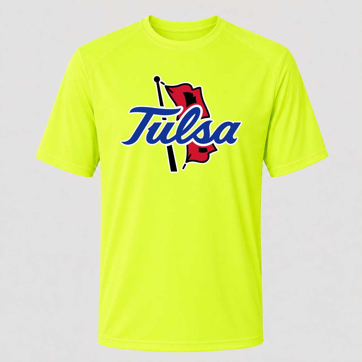 Men's Tulsa Golden Hurricane Performance T-Shirt - Safety Green