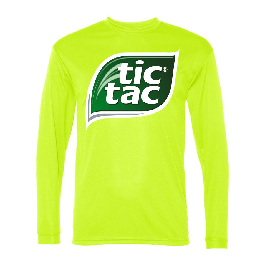 Men's Tic Tac Polyester Long Sleeve T-Shirt - Safety Yellow