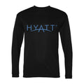 Men's Hyatt Polyester Long Sleeve T-Shirt - Black