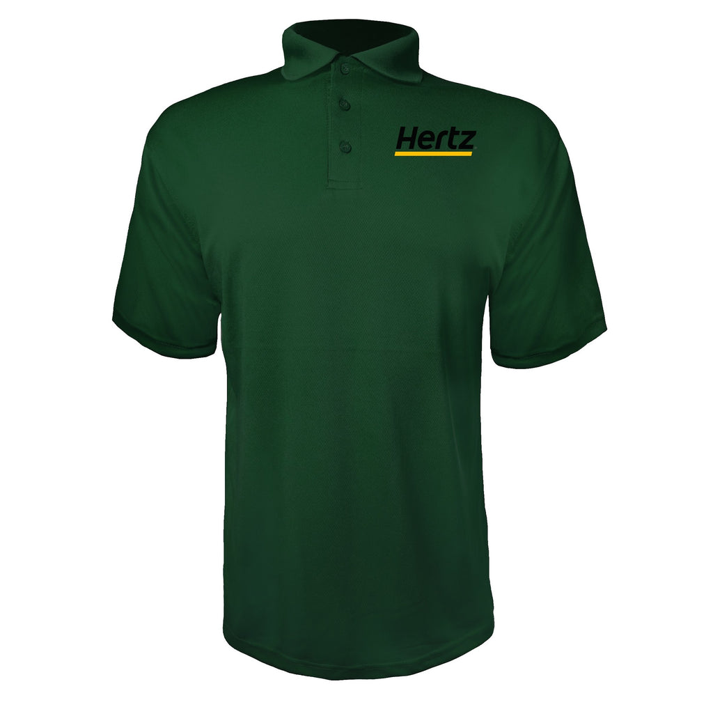 Hertz men's polyester polo in Green