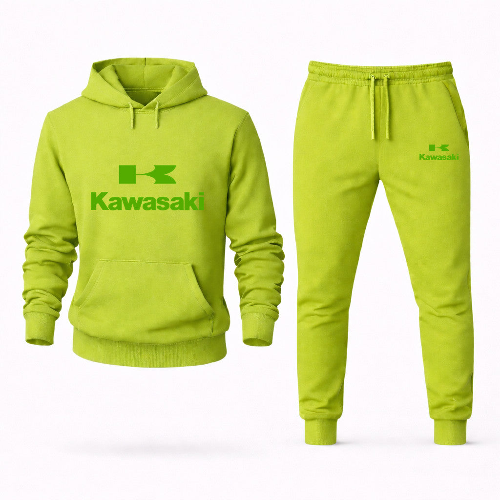 Kawasaki Hoodie and Joggers Set - Lime Green