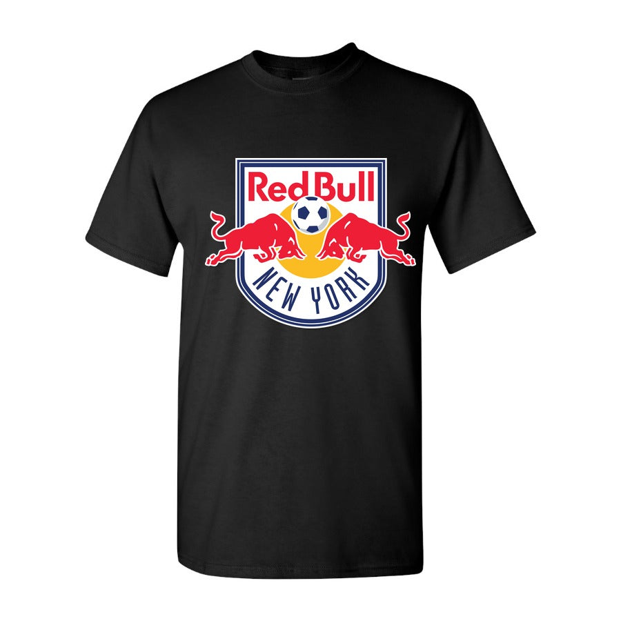 Men's New York Red Bulls logo.svg Cotton T-Shirt - Black
