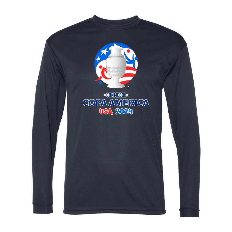 Men's Copa America 2024 Polyester Long Sleeve T-Shirt - Navy