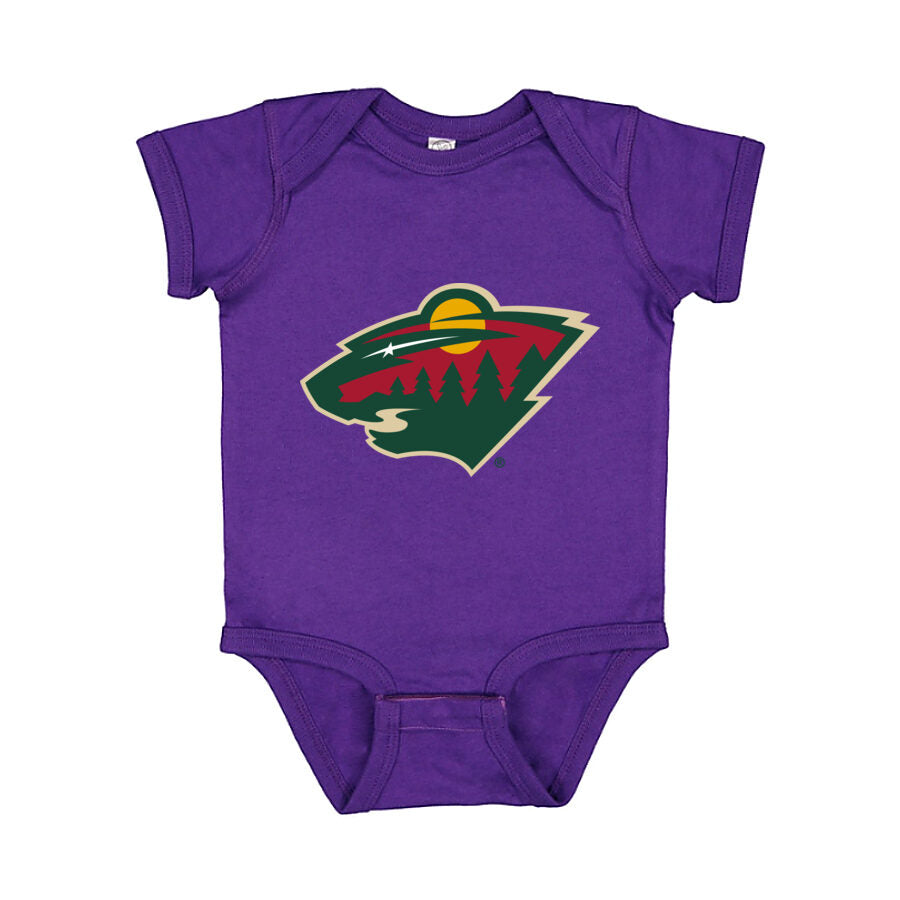 Minnesota Wild Baby Romper Onesie - Purple