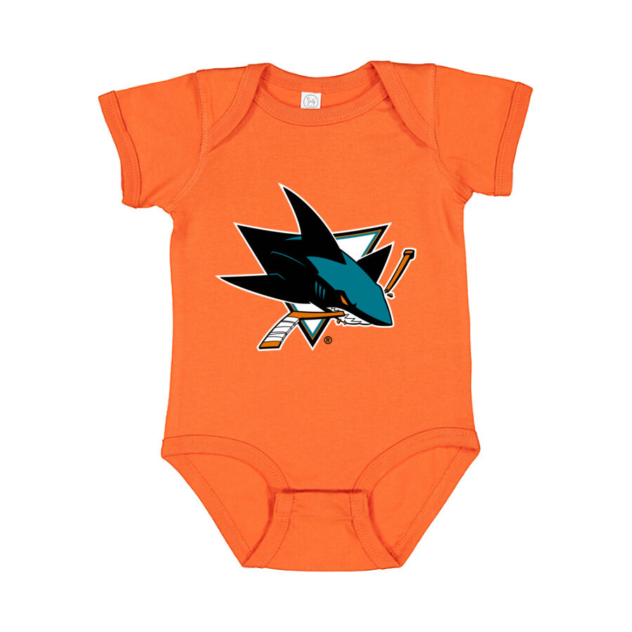 San Jose Sharks Baby Romper Onesie - Orange