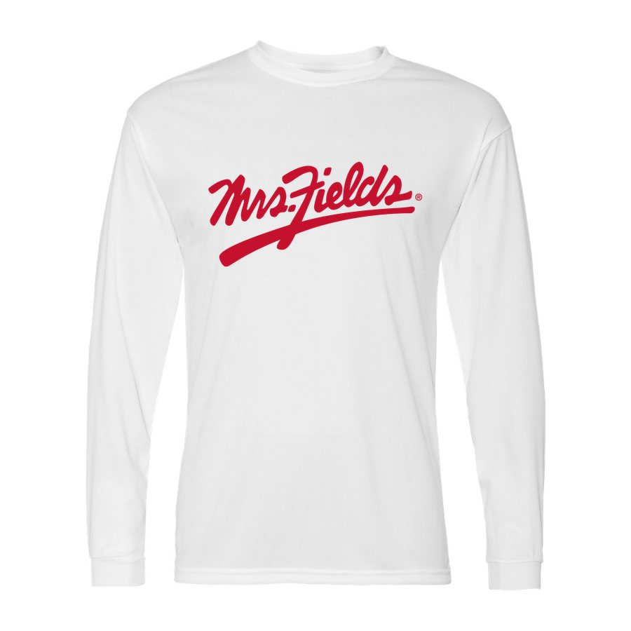 Men's Mrs. Fields Polyester Long Sleeve T-Shirt - White