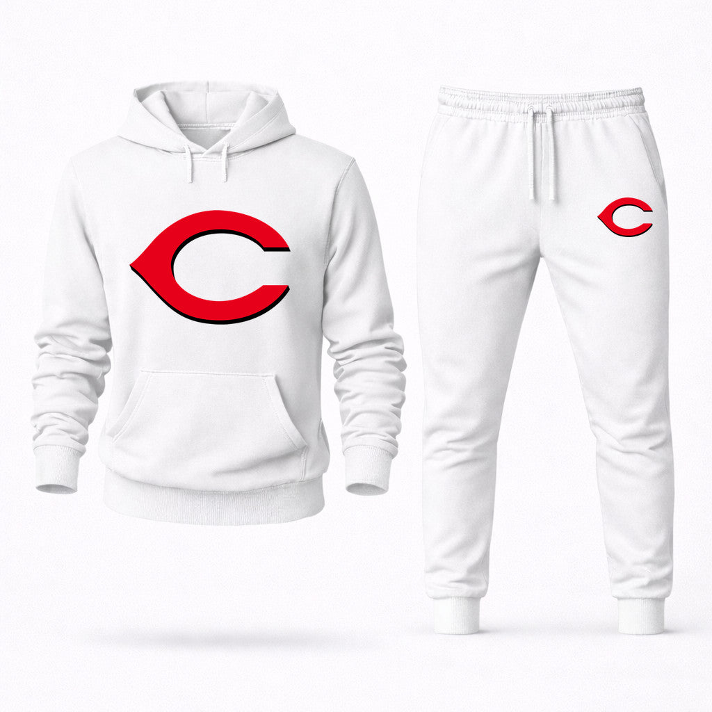 Cincinnati Reds Hoodie and Joggers Set - White