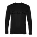 Men's Dior Black Logo Polyester Long Sleeve T-Shirt - Black