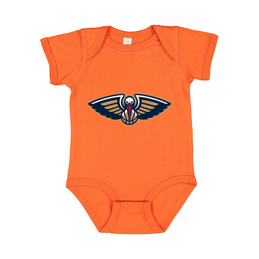 New Orleans Pelicans Baby Romper Onesie - Orange