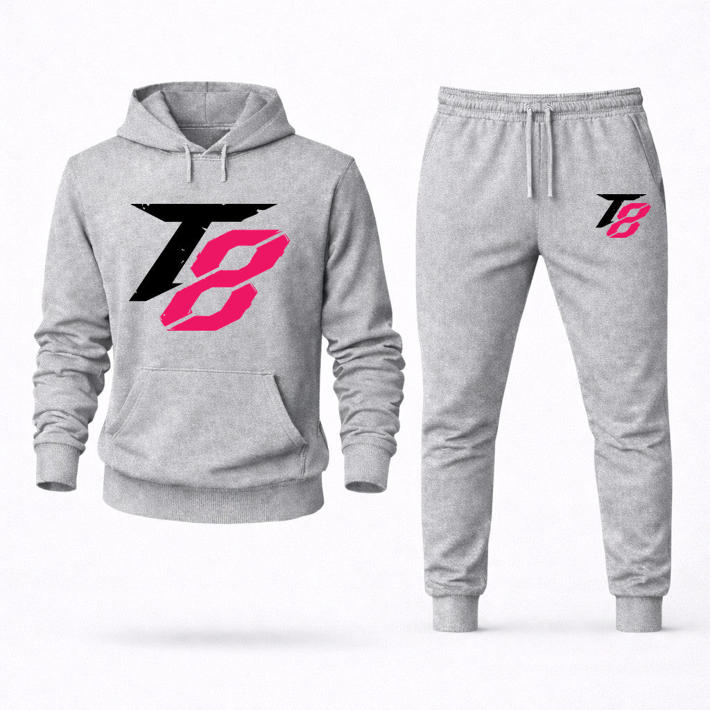 Tekken 8 Black Hoodie and Joggers Set - Grey
