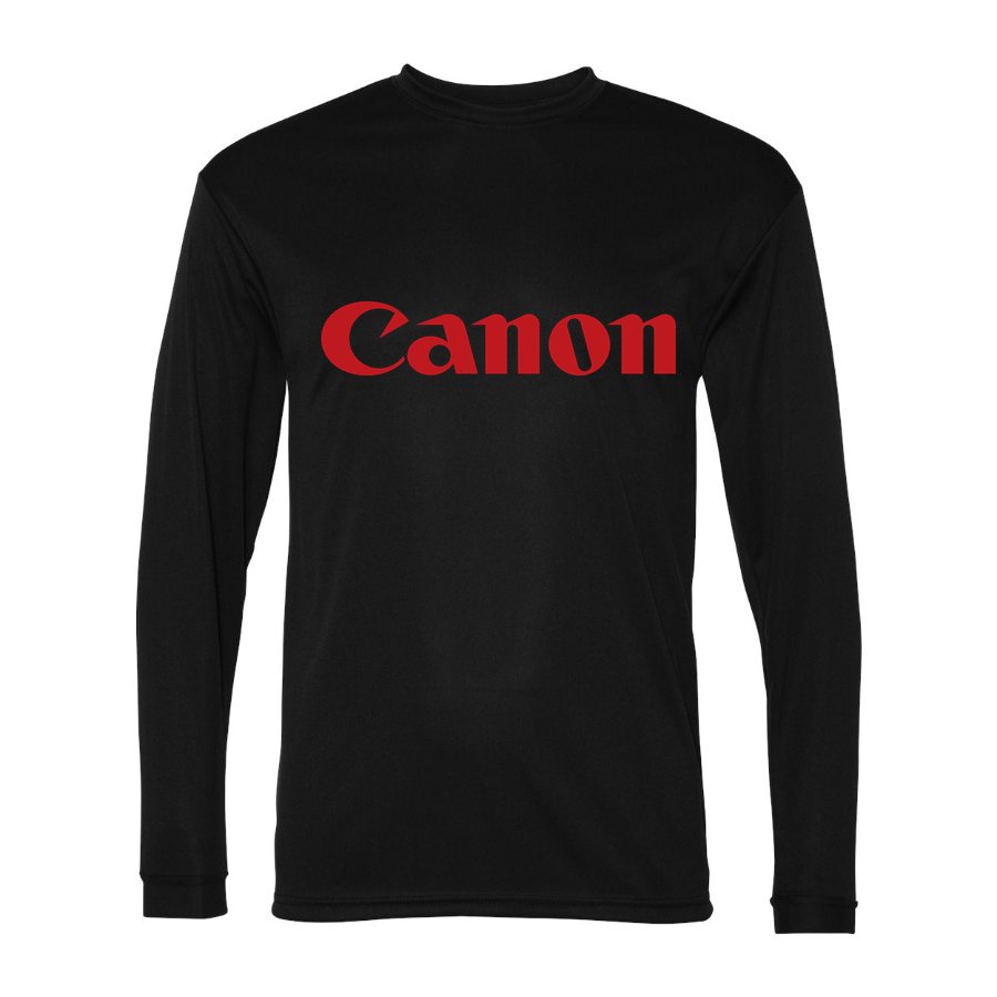 Men's Canon Polyester Long Sleeve T-Shirt - Black