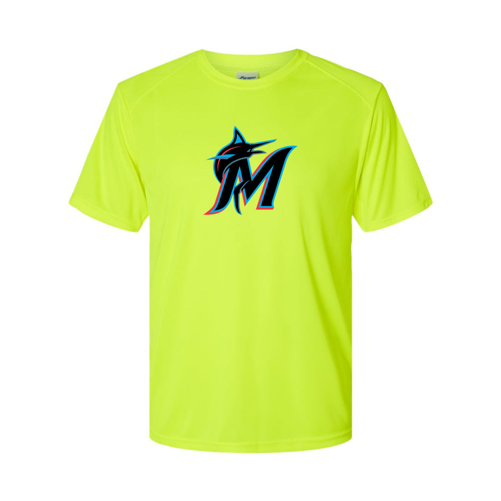 Miami Marlins Polyester T-Shirt - Safety Green