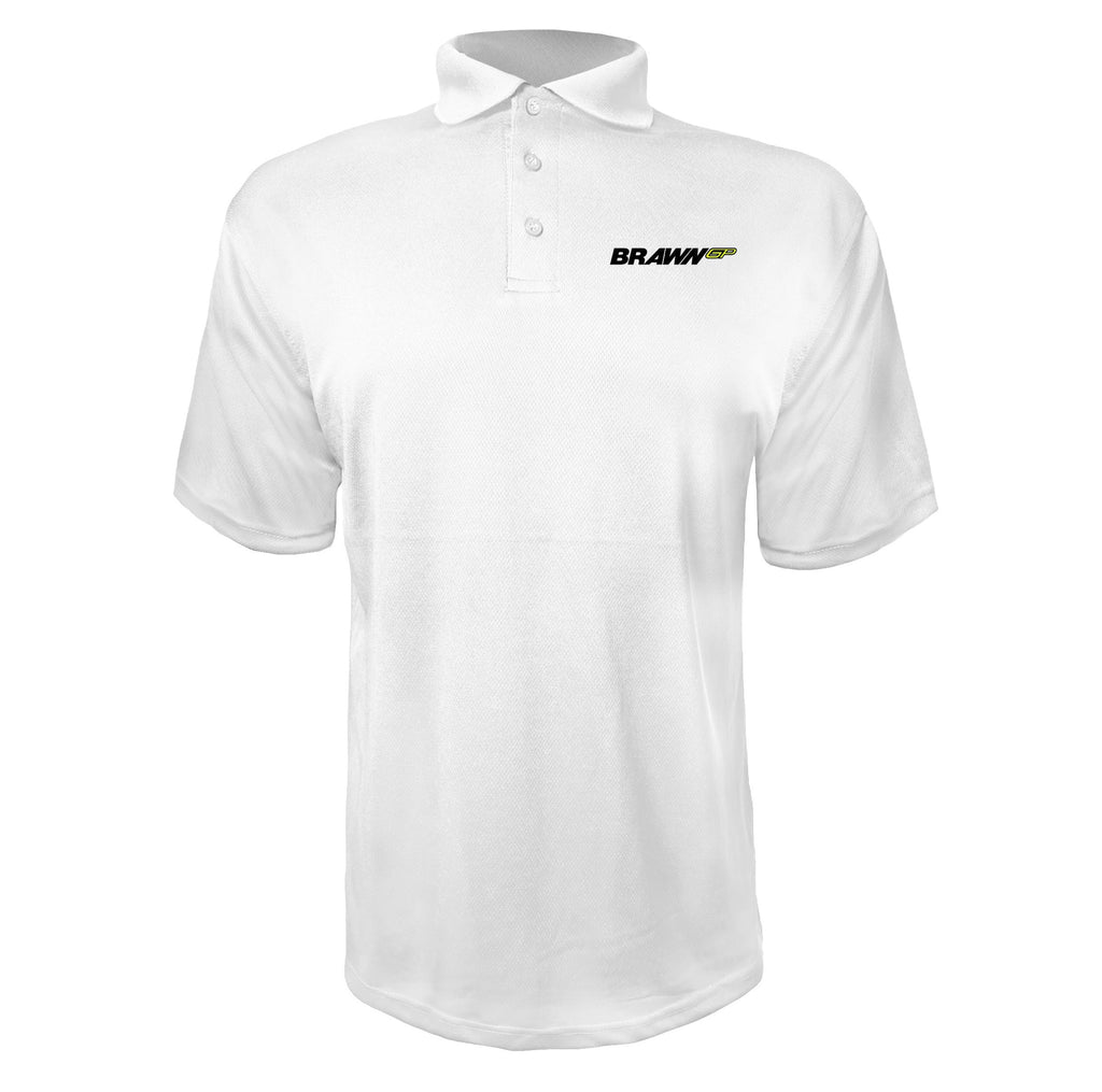 Brawn GP White polyester polo
