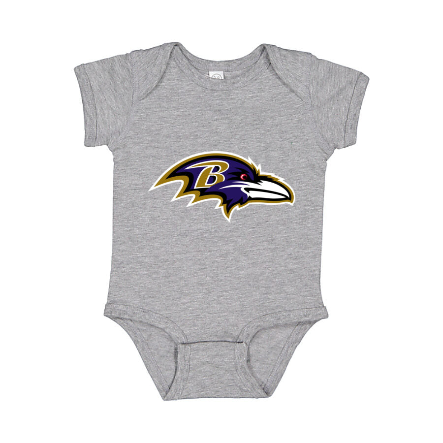 Baltimore Ravens Baby Romper Onesie - Gray