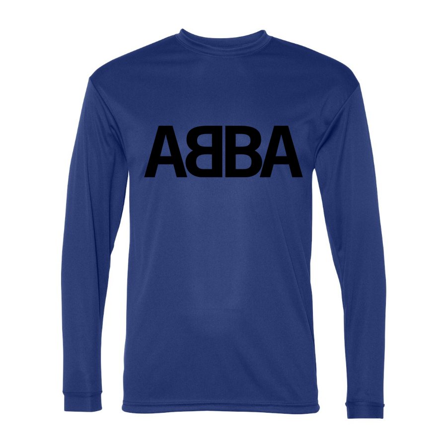 Men's Abba Polyester Long Sleeve T-Shirt - Royal Blue