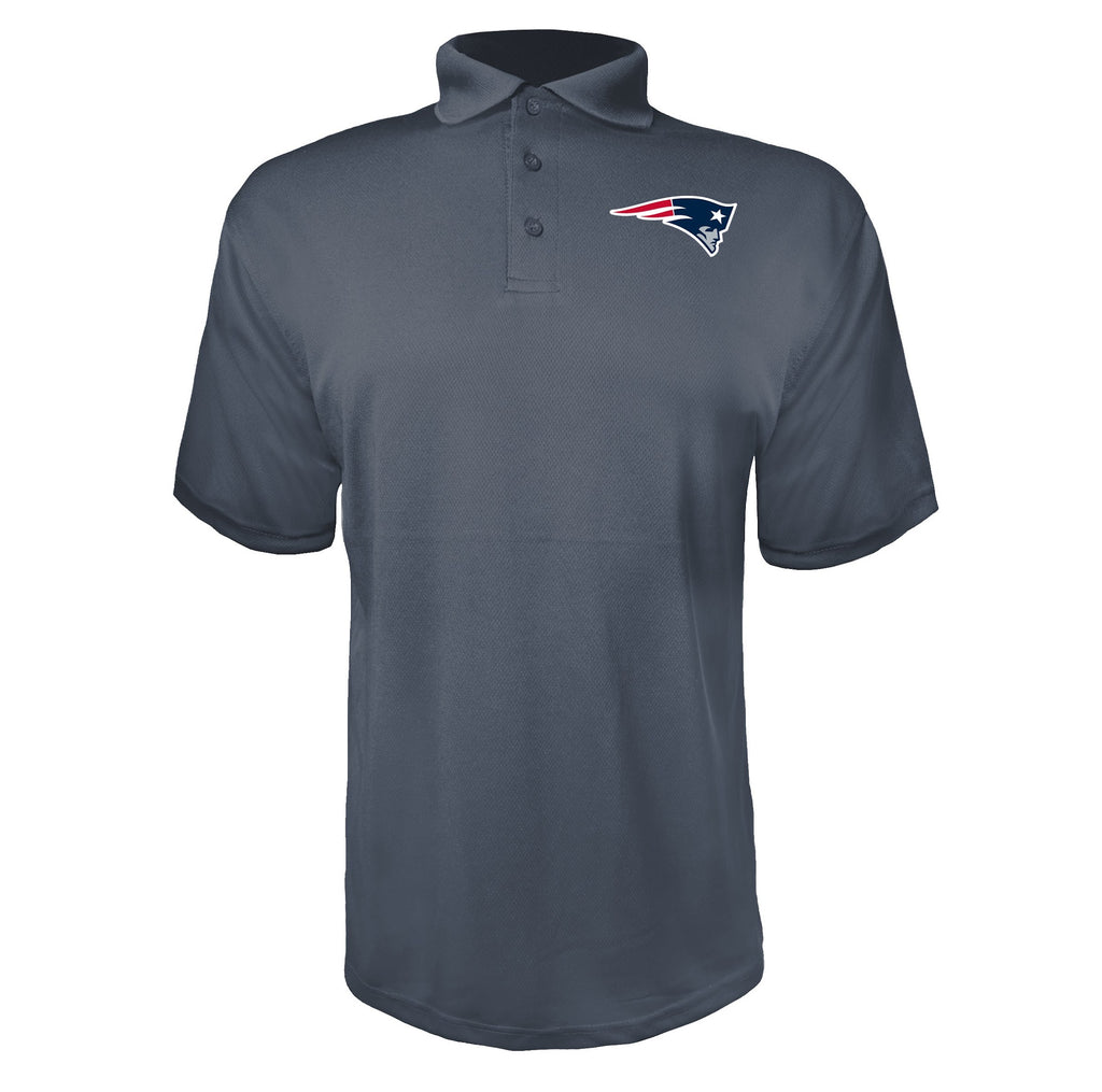 New England Patriots Charcoal polyester polo