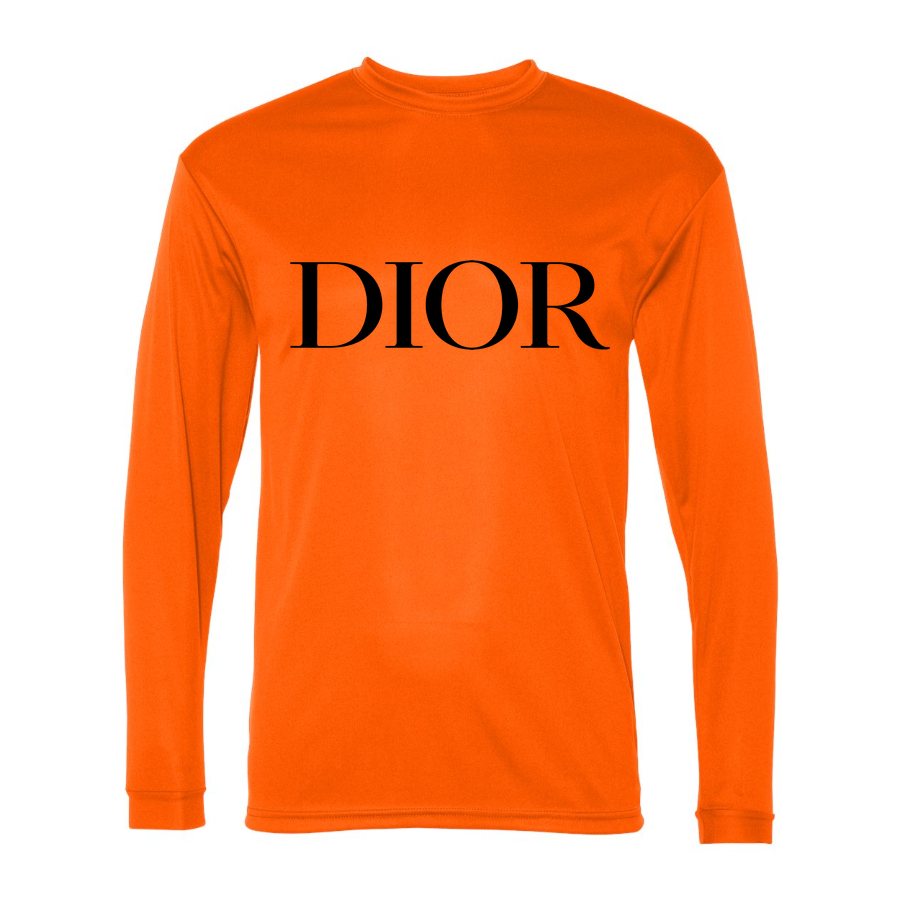 Men's Dior Polyester Long Sleeve T-Shirt - Safety Orange