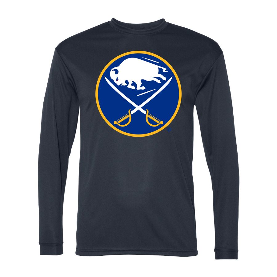 Men's Buffalo Sabres Polyester Long Sleeve T-Shirt - Navy