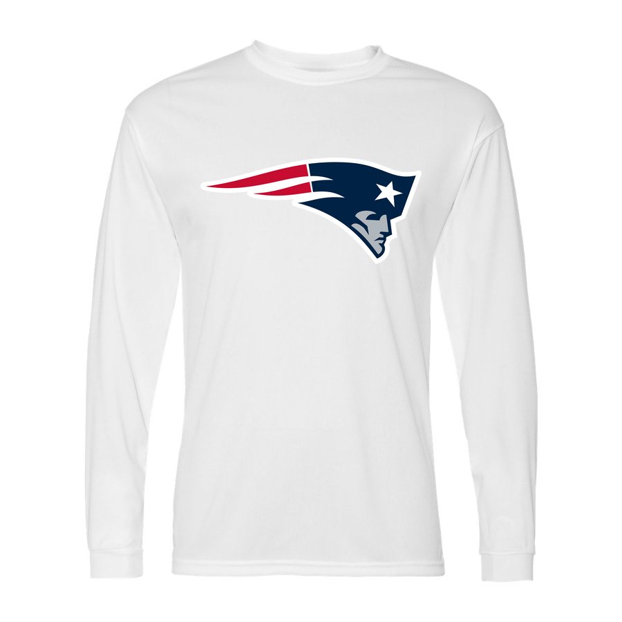 Men's New England Patriots Polyester Long Sleeve T-Shirt - White