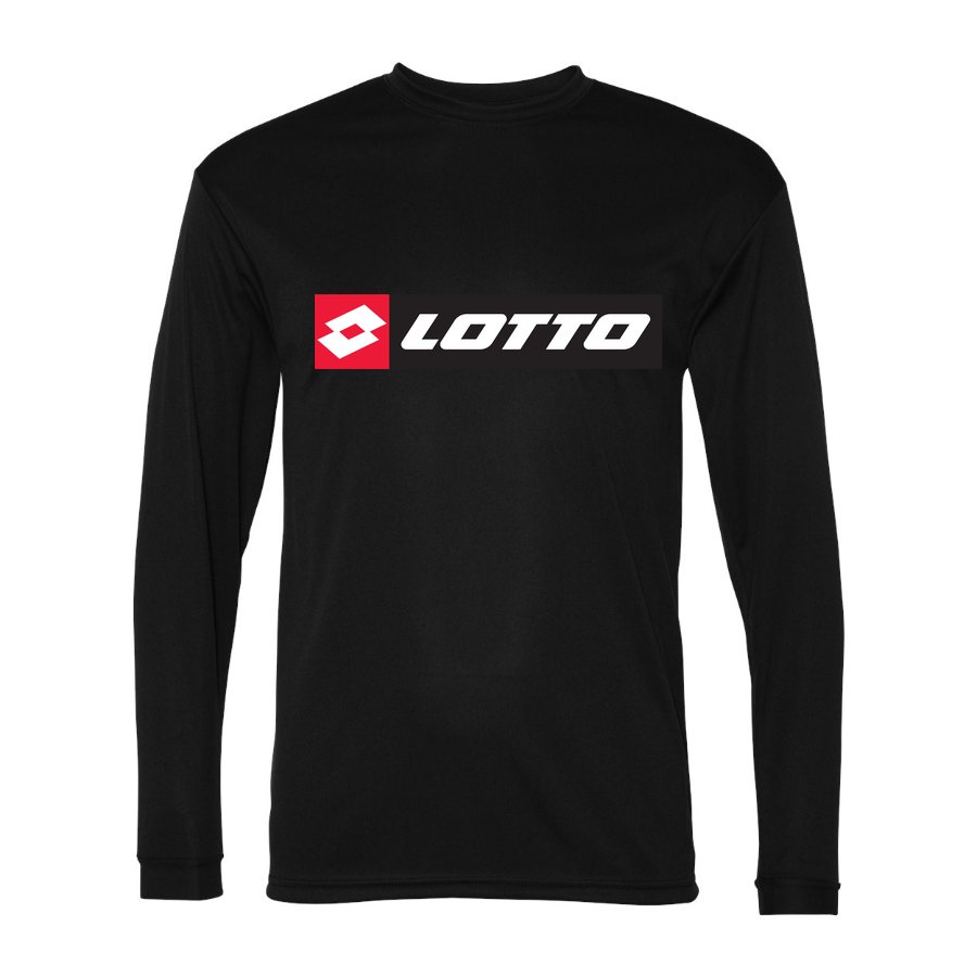 Men's Lotto Polyester Long Sleeve T-Shirt - Black