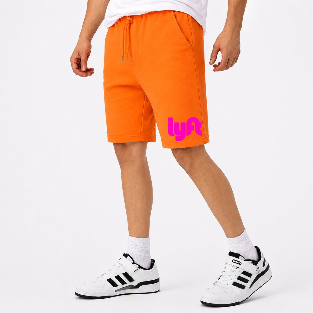 Men's Lyft Pink Cotton Shorts - Orange