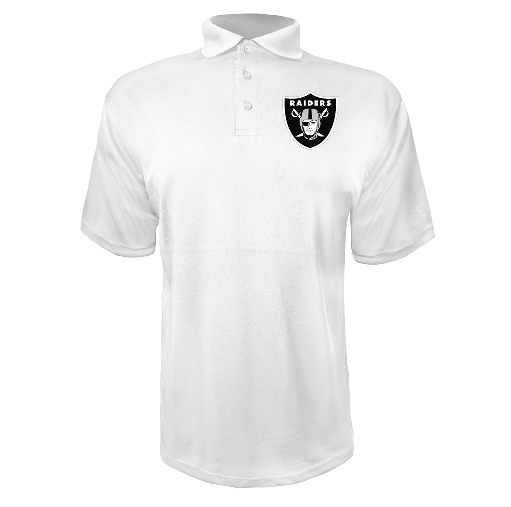 Las Vegas Raiders White polyester polo