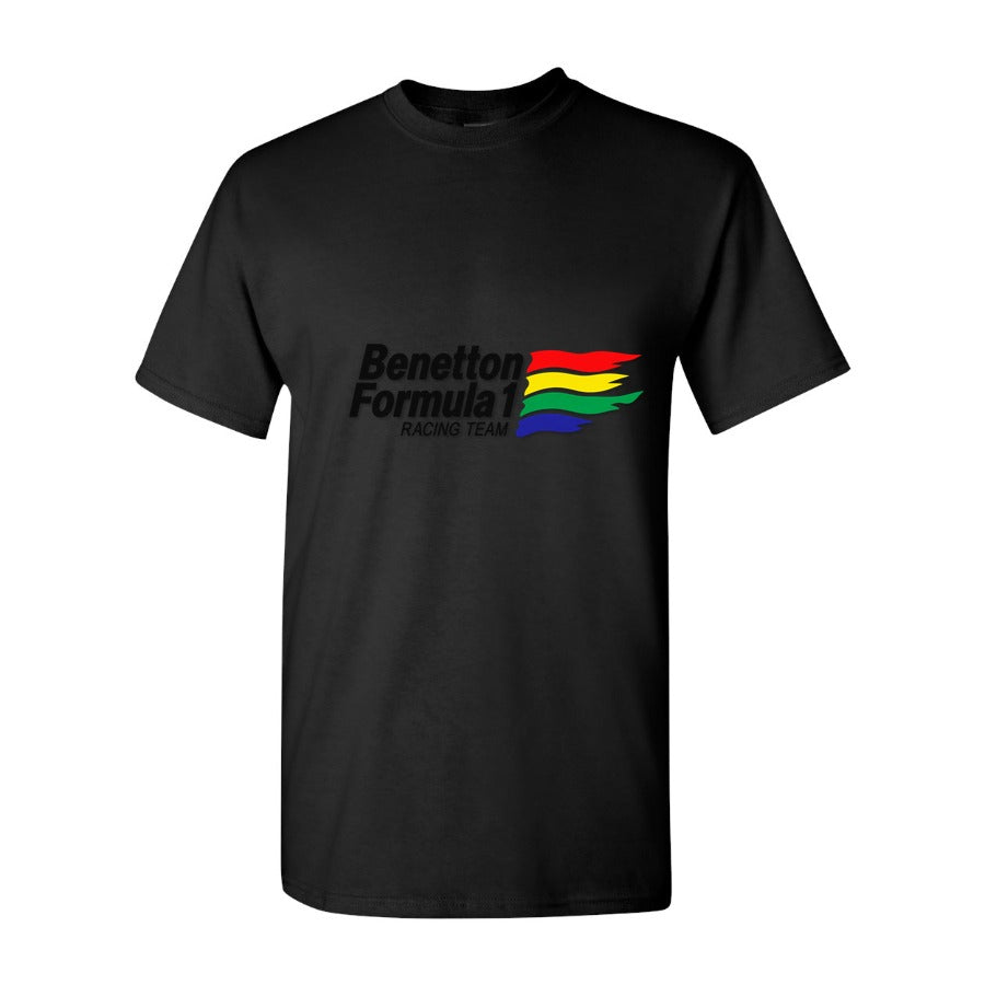 Men's Benetton Formula 1 Racing Team Cotton T-Shirt - Black