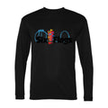 Men's Six Flags Polyester Long Sleeve T-Shirt - Black